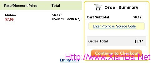 Godaddy $7.99net/biz注册优惠码及$7.49 com续费码