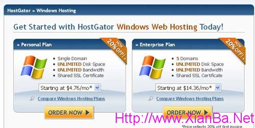 美国Windows主机新选择-鳄鱼(HostGator)主机及优惠码