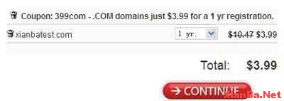 Domain.com 2011年11月后旬3.99刀.COM优惠码