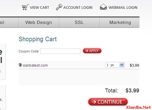 Domain.com 2012年4月后旬促销.COM 新注册仅需3.99美元