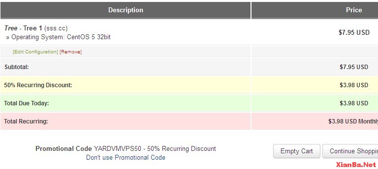 [震爆]YardVPS 512MB Xen VPS仅需3.98美元