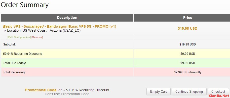 BandwagonHost 512MB内存VPS年付仅9.9刀 全线有货