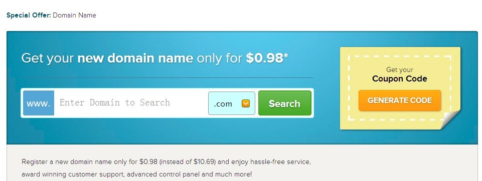 NameCheap 0.98美元优惠码来袭 还送一枚.BIZ域名