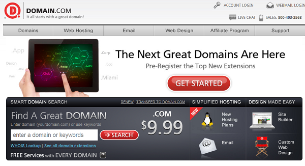 Domain.com域名6折优惠码 可多年注册
